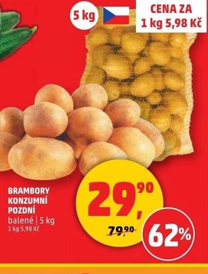 Penny Market Brambory konzumní pozdní nabídka