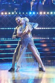 Emma Slater dancing with Mauricio Umansky. 