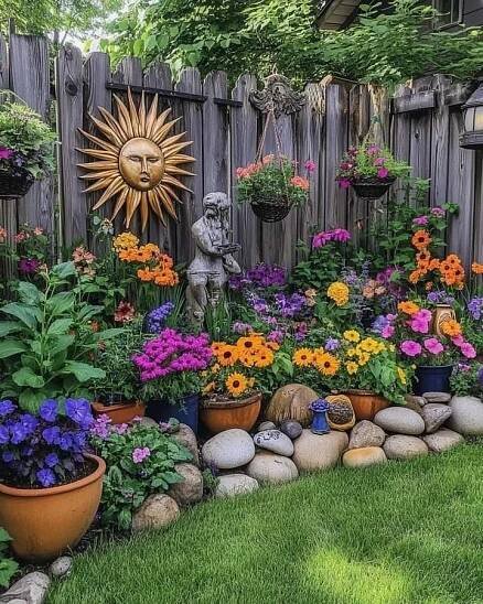 Pin by M. S. Angélica Henriques on Garden decor+Ideas... 🌹🌲👍❤️ | Garden yard ideas, Backyard landscaping, Dream backyard garden