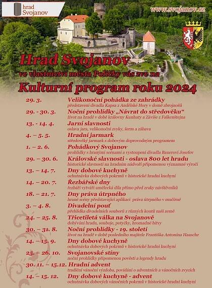 Svojanov - Kulturní program na rok 2024