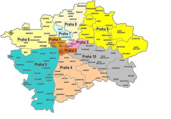 Mapa Praha
