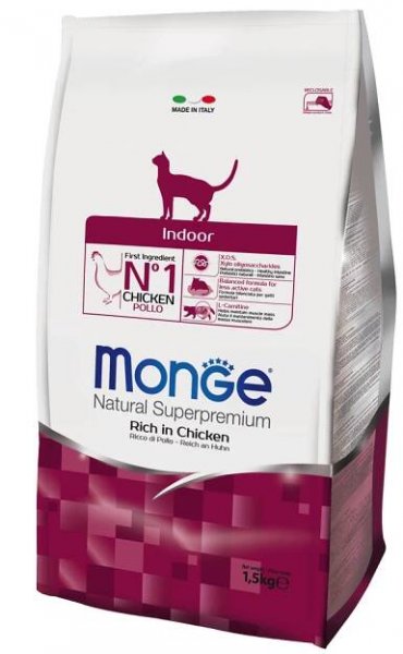 Monge Natural Superpremium Indoor Cat - 3 x 1,5 kg
