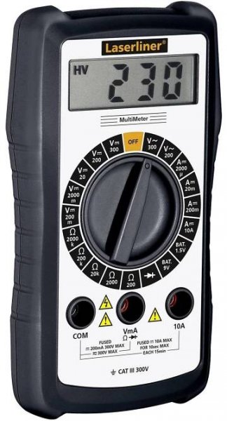 Laserliner MultiMeter multimetr, CAT III 300 V, displej (counts) 1999, 083.031A