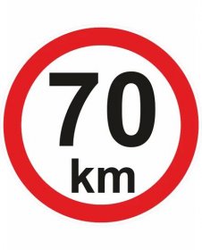 Nejvyšší povolená rychlost - 70 km