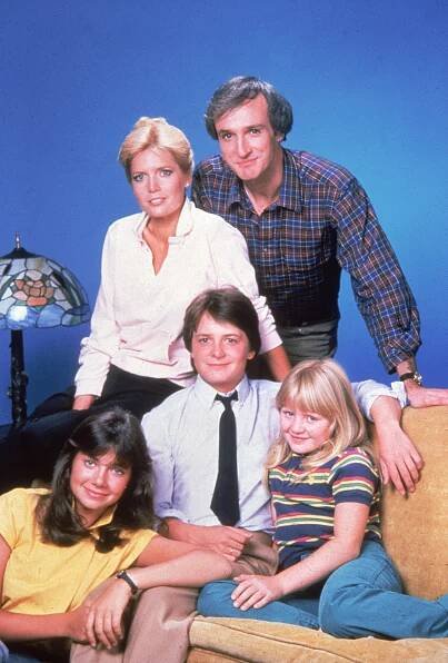 Meredith Baxter, Michael Gross, Justine Bateman, Michael J. Fox and Tina Yothers