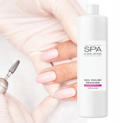 Odlakovač na nehty hybridního laku 1000 ml 1 l / ACETON / VELKÁ OBJEM Značka Spa&Balance