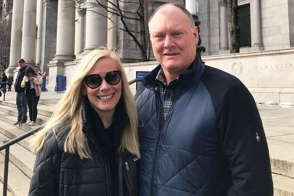 Leanne Morgan and husband Chuck Morgan pose for a photo.