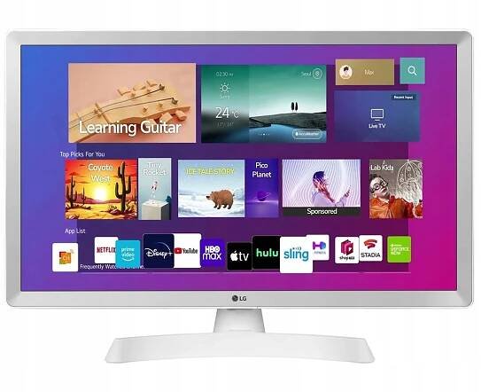 BÍLÝ SMART TELEVIZOR 24 PALCŮ LG 24TQ510 BLUETOOTH WiFi DVB-T2 HEVC