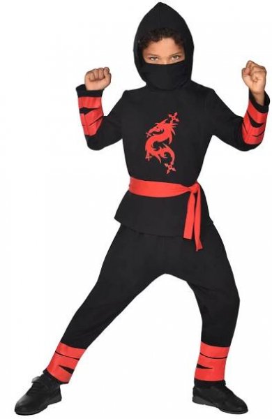Kostým Kostým Bojovník Ninjago černý 10-12 let 140-152 cm