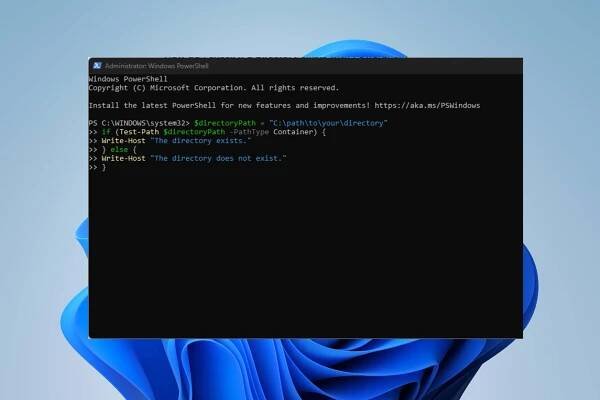 How to Check if a Folder/Directory Exists With PowerShell