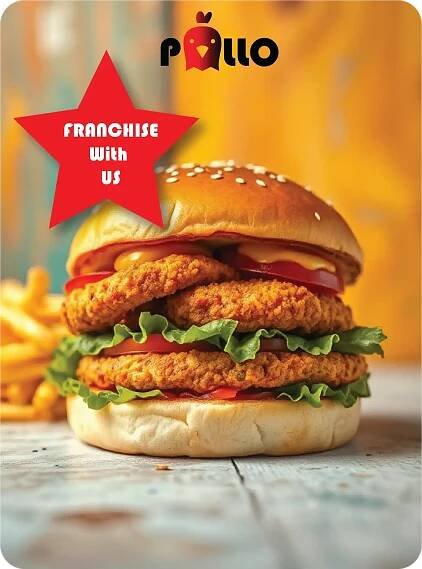 Chicken Hamburger Advertisement Design 