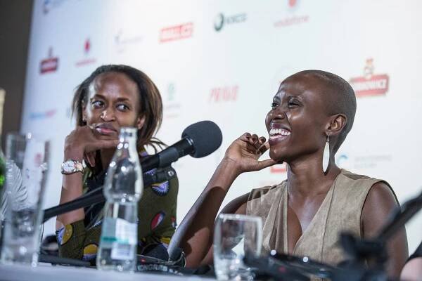 Press conference at the Karlovy Vary International Film Festival on July 4, 2017 - Eliane Umuhire - Ptáci zpívaji v Kigali - Z akcí