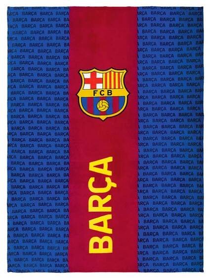 Plážový ručník FC Barcelona s logem klubu.