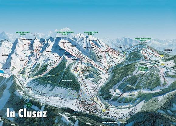 La Clusaz piste map