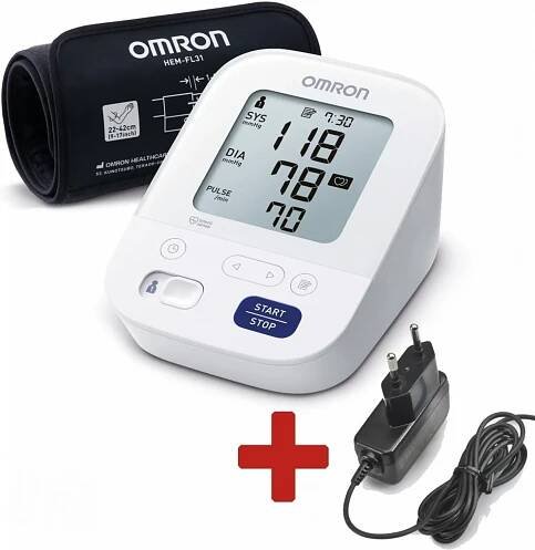 Omron M3 Comfort Intelli digitální tonometr + síťový zdroj