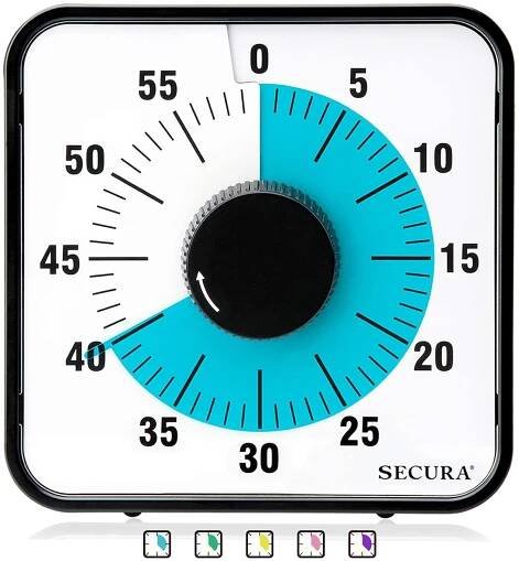 Secura 60-Minute Visual Countdown Timer