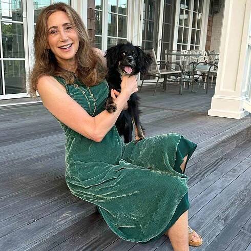 Nancy Shevell is holding Jet on her lap