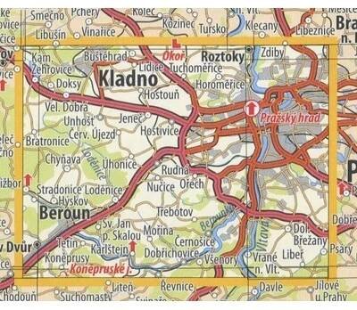 KČT 36 Okolí Prahy západ - nástěnná turistická mapa 90 x 60 cm Varianta: mapa v dřevěném rámu, Provedení: Ticiago šedý od 1 990 Kč - Heureka.cz