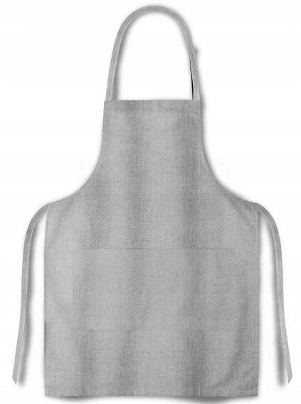 OCHRANNÁ KUCHYŇSKÁ ZÁSTĚRA PRO VAŘENÍ GASTRONOMIE A GRILOVÁNÍ, ŠEDÁ ZÁSTĚRA Kód výrobce Fartuch kuchenny FLAX LEN 65x75 cm 30161