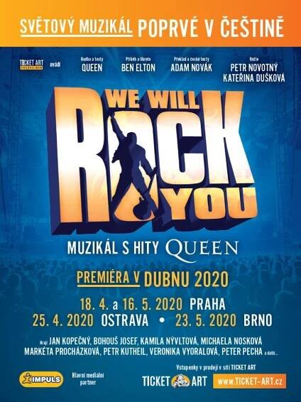 Muzikál We will rock you - plakát