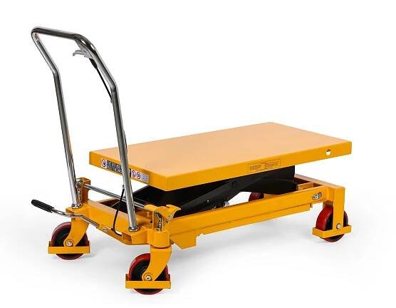 Pojezdový hydraulický zvedací stůl TF, nosnost 1000 kg, zdvih 990 mm