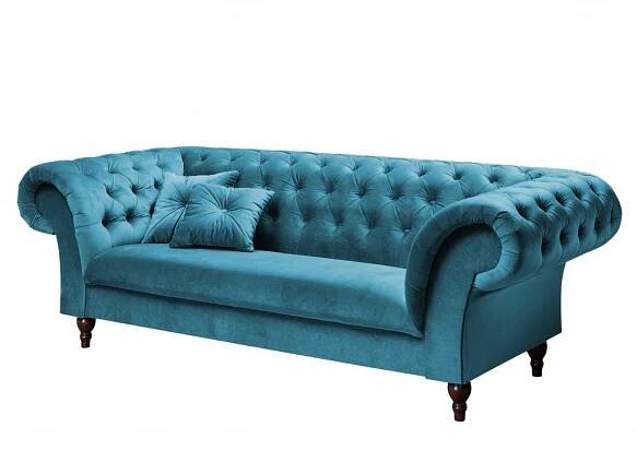 Pohovka Chesterfield Preston 3M Light blue