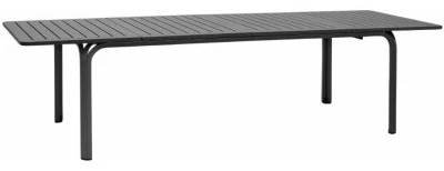 Nardi Alloro 210/280 x 100 cm Antracitově šedý plastový rozkládací zahradní stůl