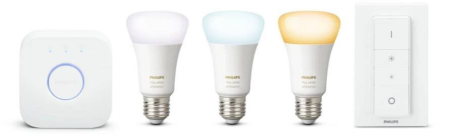 Philips Hue White Ambiance 9,5 W A60 Starter kit 3x – Obchodiště.cz
