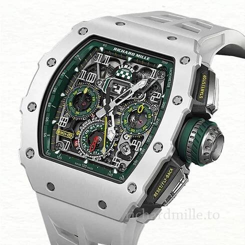 Pánska gumička Richard Mille RM 11-03 s priehľadným ciferníkom strieborná - obrázok 4