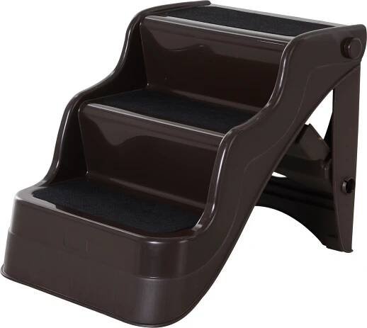 Schůdky pro psa 39 x 49 x 39 cm | tmavě hnědé