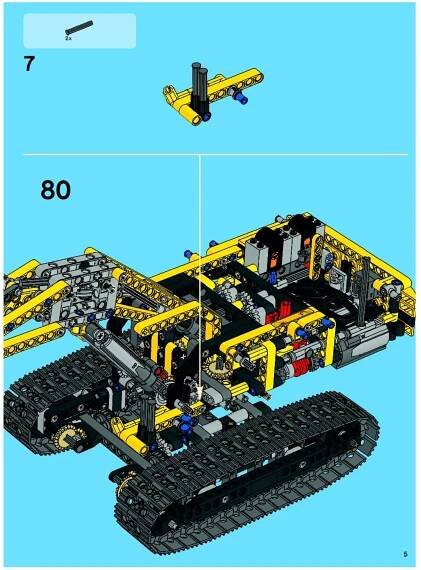 Návod na stavbu 3 LEGO Technic 8043 Bagr s motorem - Zbozi.cz