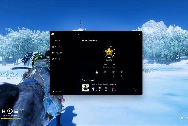 Sony’s new PlayStation PC overlay and shared Trophies arrive with Ghost of Tsushima