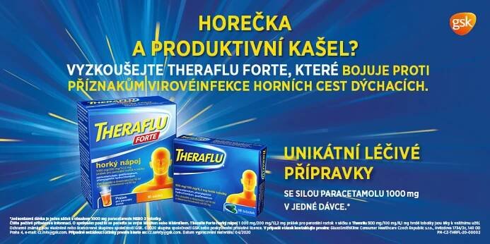 Theraflu Forte 1000 mg/200 mg/12,2 mg prášek pro perorální roztok 10 sáčků