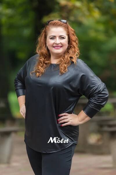 Sylvie lesk kimonová halenka černá lesklá - Molet.cz