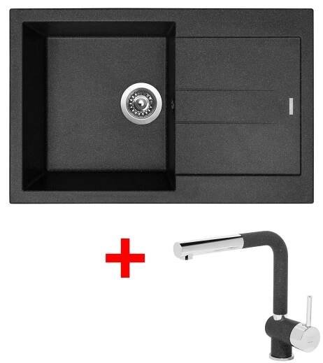 Sinks AMANDA 780 Granblack+MIX 3P GR