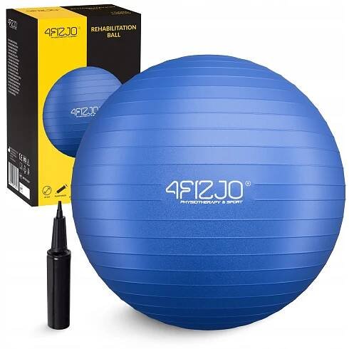 GYMNASTICKÝ MÍČ REHABILITAČNÍ TRÉNINK FITNESS ANTI BURST S PUMPIČKOU 65 CM