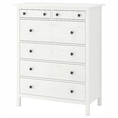 IKEA HEMNES Komoda 6 zásuvek bílá bejca 108x131cm