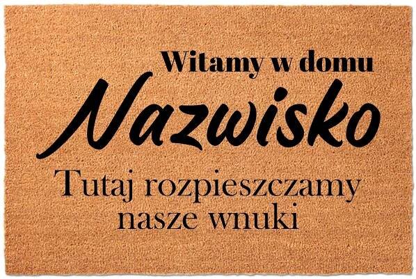 STĚRAČ NA VCHODOVÉ DVEŘE DO BOT KOKOSOVÝ 40 x 60 VAŠE JMÉNO