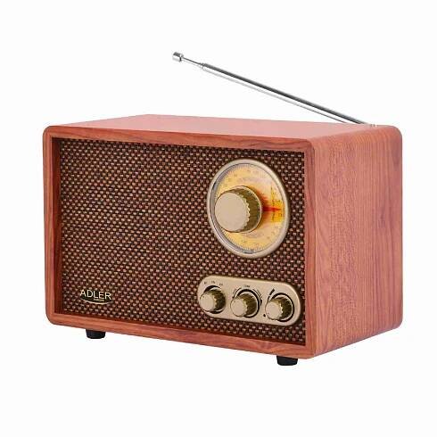 Stylové dřevěné retro rádio Adler Bluetooth FM