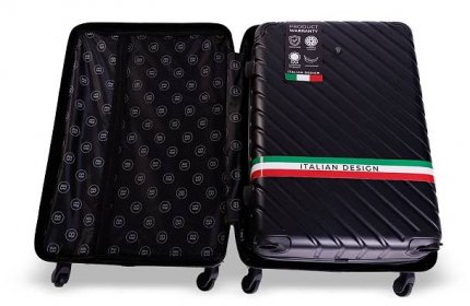 BERTOO Cestovní kufr BERTOO Roma - černý XXL 76x51x31 cm, XXL