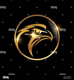 Golden eagle head Stock Vector Images - Alamy