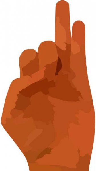 Preview of Two Fingers Icon clipart