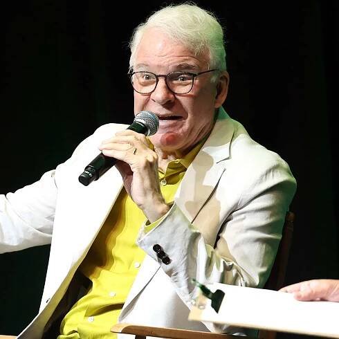 Steve Martin speaks on stage during the Los Angeles special screening of Apple Original Films' 