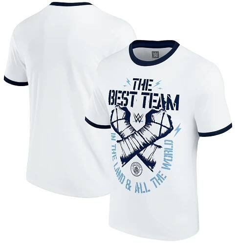 Men's White CM Punk WWE x Manchester City The Best Team T-Shirt