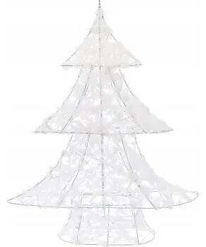Zasněžený svítící umělý vánoční stromek LED na baterie, figurka, ozdoba, 40 cm