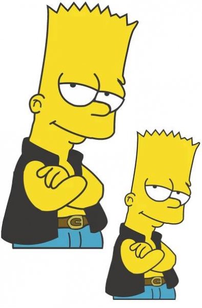 Bart Simpson nažehlovačka, 2 ks