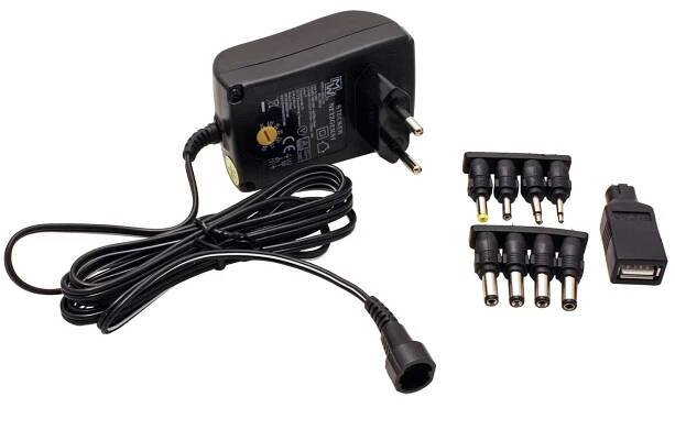 Univerzální napájecí adaptér 3-12V/1,5A, černý