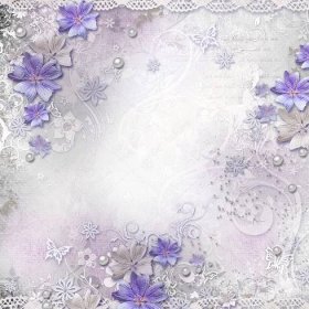 Stáhnout - Pozadí jarní květiny, krajky, perly — Stock obrázek