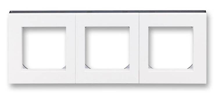 Levit® rámeček trojnásobný, pro vodorovnou i svislou montáž 3901H-A05030 62 bílá/kouřová černá ABB