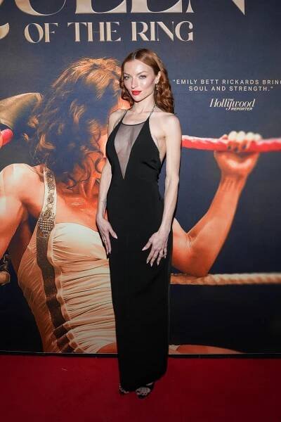 Francesca Eastwood at the "Queen of the Ring" New York Premiere held at AMC Lincoln Square 13 on March 04, 2025 in New York, New York.